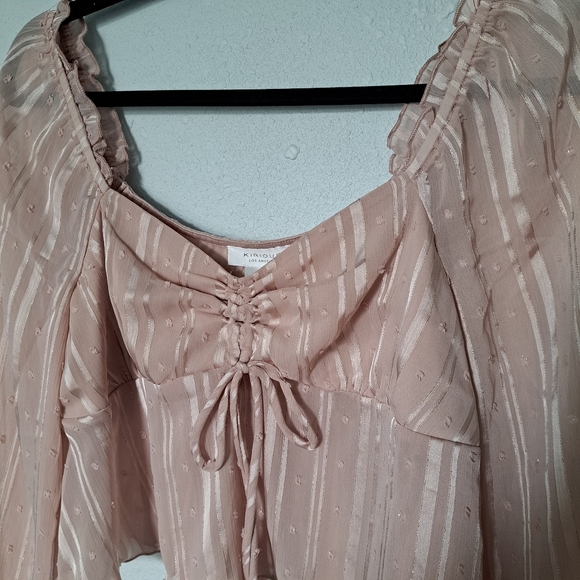 Kirious Champagne metallic blouse - Picture 2 of 8